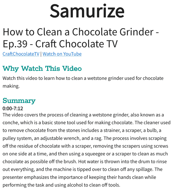 Screenshot of the Samurize app