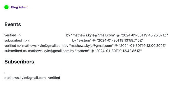 admin screenshot
