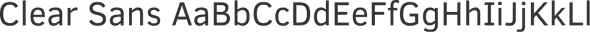 Clear Sans typeface
